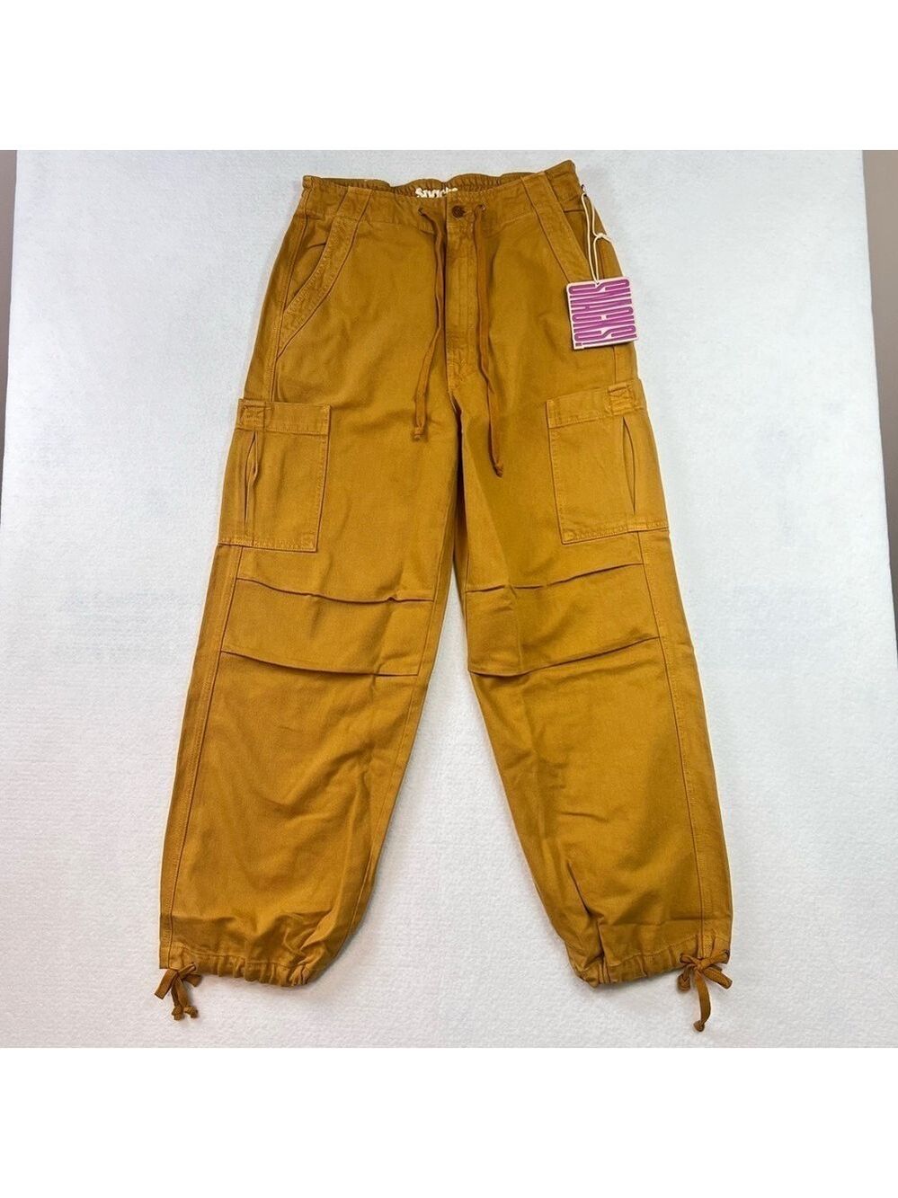 Mother The Munchie Nerdy Cargo Pants High Rise Wide Leg Sz 30 NWT Wood Thrush - Picture 2 of 16